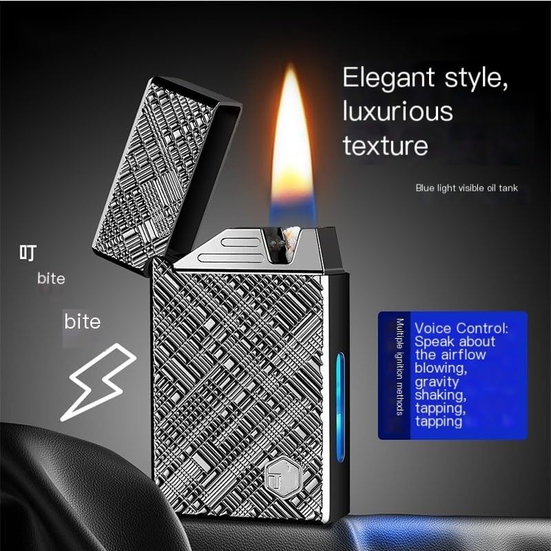 Voice - Activated Ignition Oil - Electric Kerosene Flip Lighter with Sound,USB Rechargeable, for Men Husband(Gold3) - Voice - activated lighterVoice - Activated Ignition Oil - Electric Kerosene Flip Lighter with Sound,USB Rechargeable, for Men Husband(Gold3)Voice - Activated Ignition Oil - Electric Kerosene Flip Lighter with Sound,USB Rechargeable, for Men Husband(Gold3)mysiteVoice - activated lighterB0F13J547RGold5